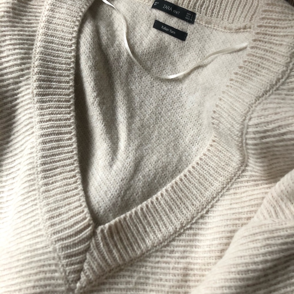 Small Zara Knit Sweater Italian Yarn - Oversized